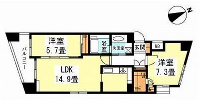 THEパームス代々木上原コスモテラス　303号室　間取り