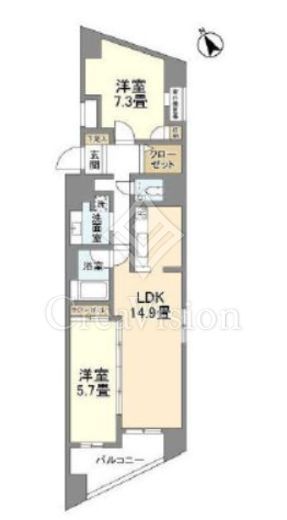 THEパームス代々木上原コスモテラス　403号室　間取り