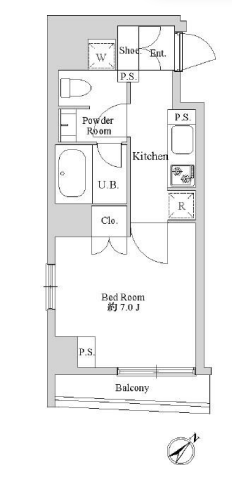 エルスタンザ日本橋久松町　601号室　間取り