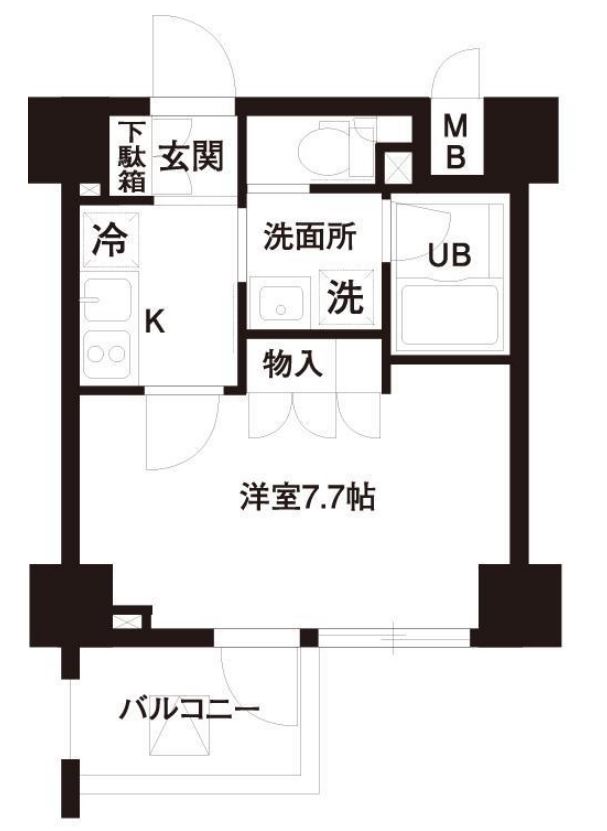 レジディア白金高輪　703号室　間取り