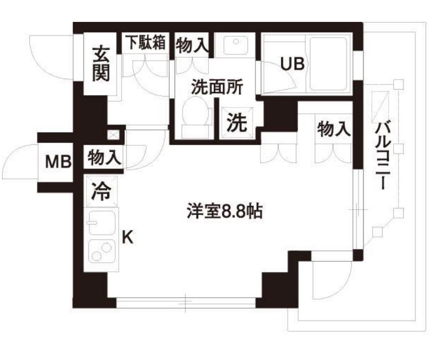 レジディア白金高輪　805号室　間取り