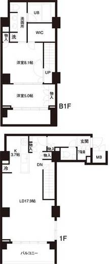 レジディア白金高輪　101号室　間取り
