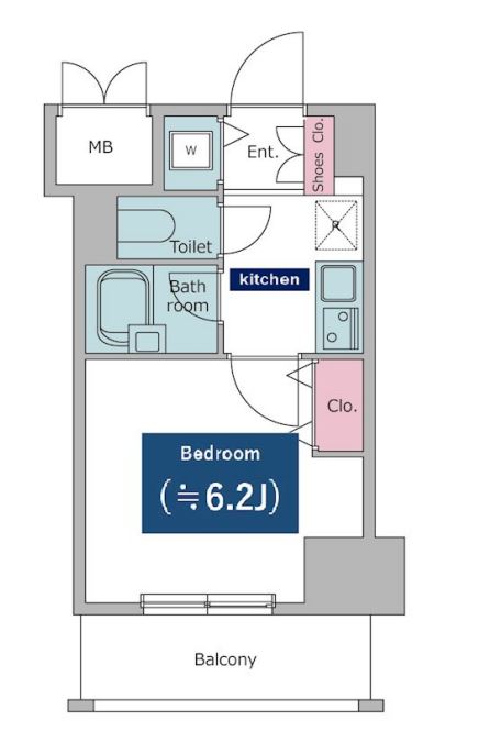 レジディア東品川　909号室　間取り