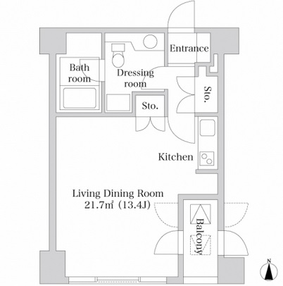 麻布十番ハイツ　303号室　間取り