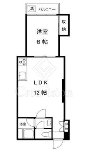 麻布十番ハイツ　402号室　間取り