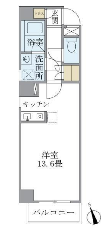 グランディール広尾　501号室　間取り