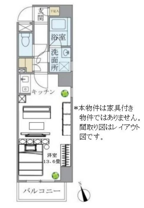 グランディール広尾　202号室　間取り