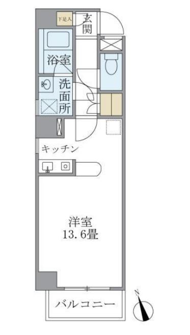 グランディール広尾　401号室　間取り