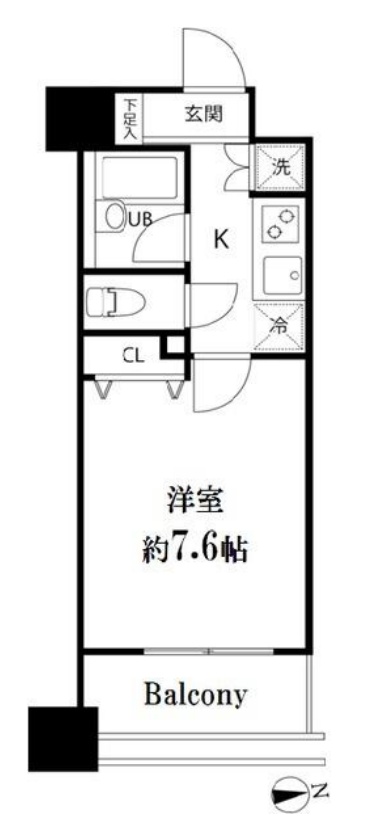 スペーシア秋葉原　604号室　間取り