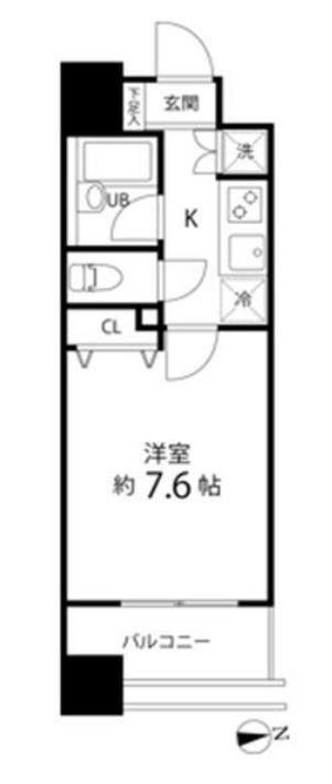 スペーシア秋葉原　1208号室　間取り