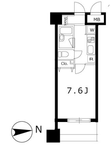 スペーシア秋葉原　1004号室　間取り