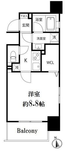スペーシア秋葉原　1012号室　間取り