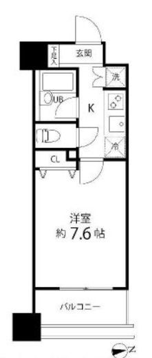 スペーシア秋葉原　1204号室　間取り