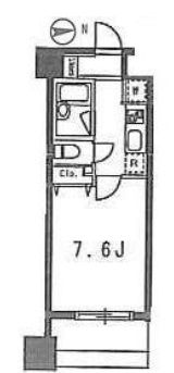 スペーシア秋葉原　1208号室　間取り