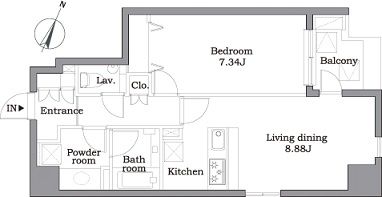 レジディア東麻布　802号室　間取り