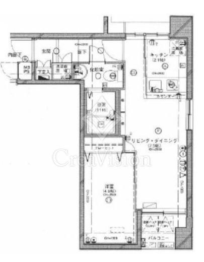 スカーラ武蔵小山　502号室　間取り