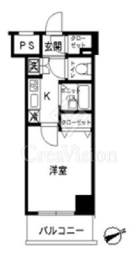 スカイコートヴィーダ五反田ウエスト　1215号室　間取り