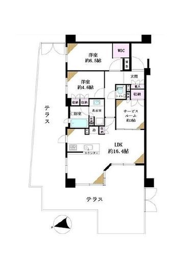 ヴィークコート市谷加賀町　1F3号室　間取り