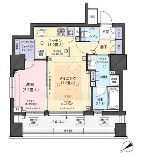 ブランズ市谷田町　303号室　間取り