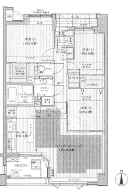 シティハウス神楽坂　307号室　間取り