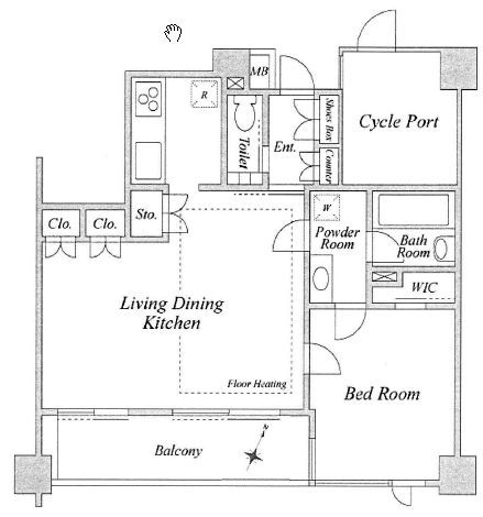 ドム麻布台ルミネス　403号室　間取り