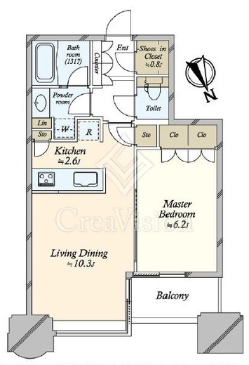 青山パークタワー　814号室　間取り