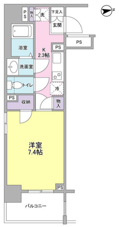 レキシントン・スクエア新宿御苑　801号室　間取り