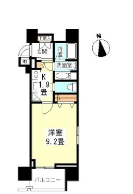 ガーラプレイス新宿御苑　308号室　間取り