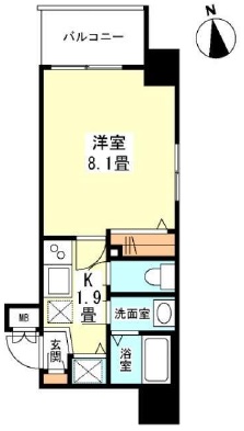 ガーラプレイス新宿御苑　1201号室　間取り