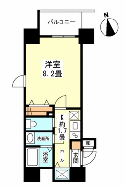 ガーラプレイス新宿御苑　603号室　間取り