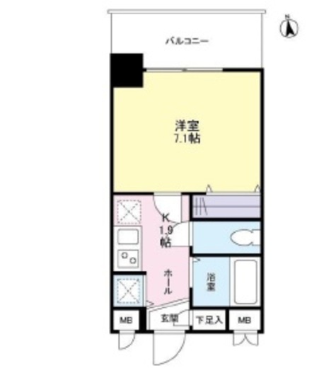 ガーラプレイス新宿御苑　702号室　間取り