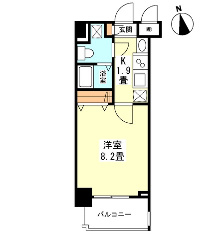 ガーラプレイス新宿御苑　806号室　間取り