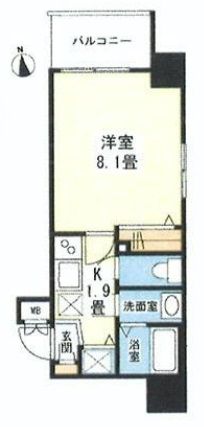 ガーラプレイス新宿御苑　807号室　間取り