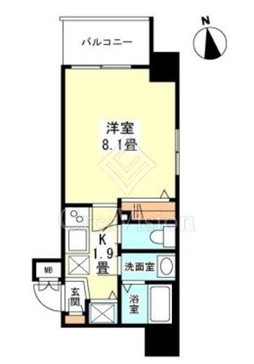 ガーラプレイス新宿御苑　1501号室　間取り