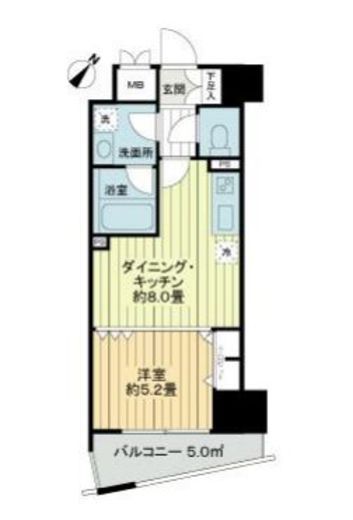 デュオ・スカーラ市ヶ谷　302号室　間取り