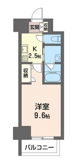 シャルール新宿　603号室　間取り