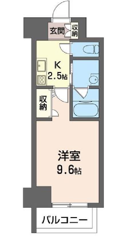 シャルール新宿　1103号室　間取り
