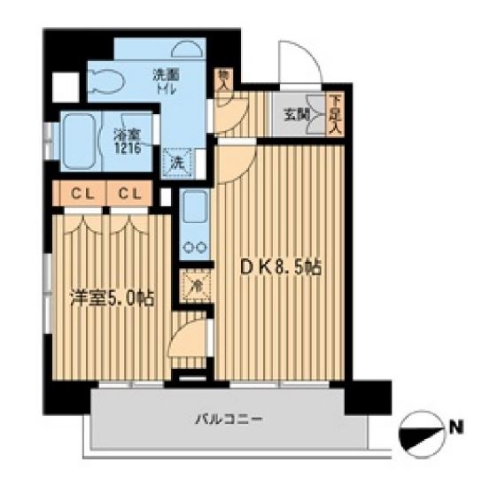 ラクラス田町　602号室　間取り