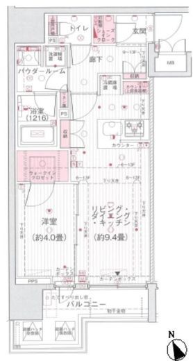 インプレストコア四谷坂町　301号室　間取り
