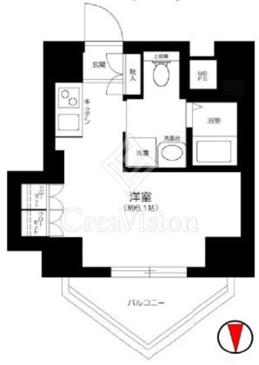 アクサス新宿タワーズイースト　1104号室　間取り