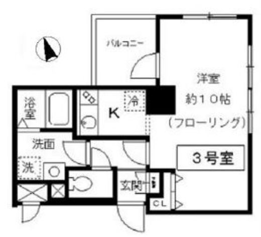 スリアン神楽坂　303号室　間取り