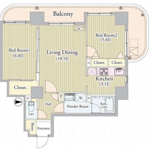 センテニアルタワー　1505号室　間取り