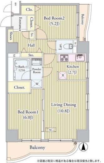 センテニアルタワー　1703号室　間取り