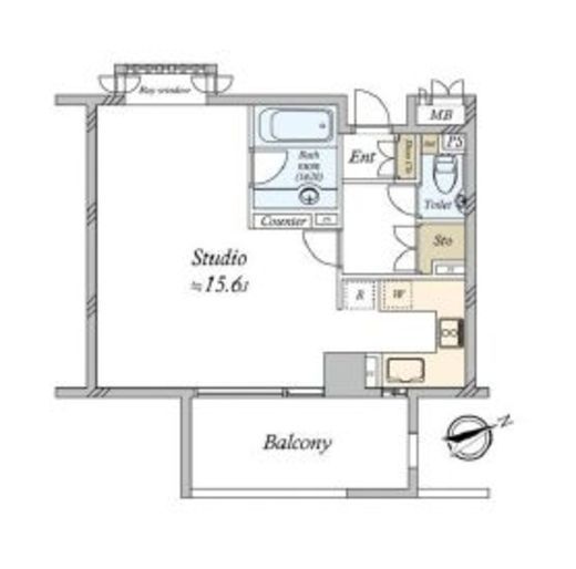 ファーロ南青山　6F1号室　間取り