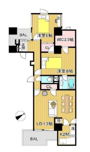 ファーロ南青山　8F2号室　間取り