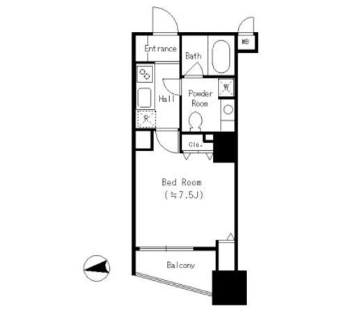 レグゼ白金高輪　702号室　間取り