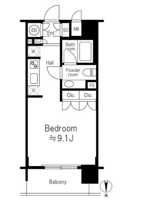 エクセレント麻布十番　602号室　間取り