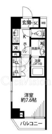 プレール・ドゥーク世田谷代田　211号室　間取り