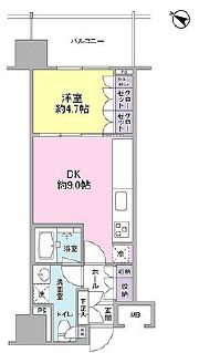 BPRレジデンス三田伊皿子坂　610号室　間取り
