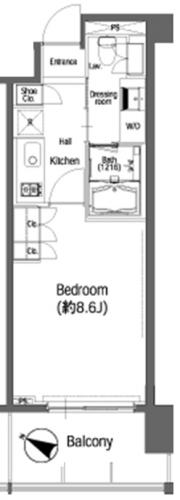 BPRレジデンス三田伊皿子坂　706号室　間取り